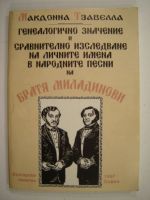 Генеалогично значение и сравнително изследване на личните имена в народните песни на Братя Миладинови